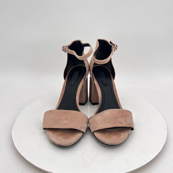 Alexander Wang Women Size EU 36 US 6 Tan Suede Abby Ankle Strap Heel Shoes - Picture 2 of 15